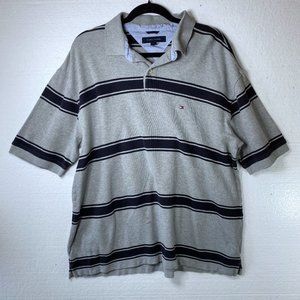 Tommy Hilfiger XXL Striped Logo Rugby Polo Shirt